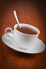 Cup of tea on the table