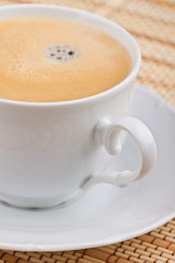 A cup of coffee for breakfast
