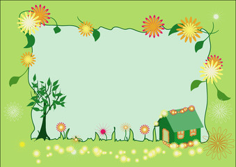 Summer frame (vector)