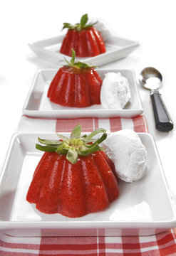 Tartas de gelatina de fresa