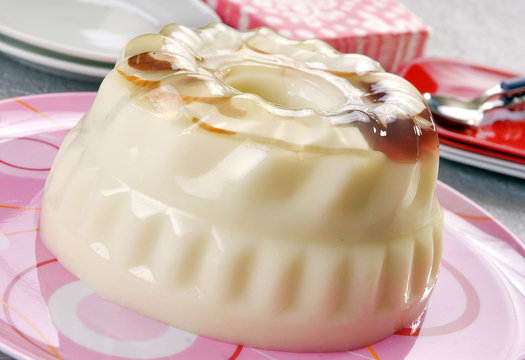 Postre de gelatina de manzana