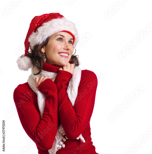 &quot;junge Frau zu Weihnachten&quot; Stock photo and royalty-free images on
