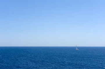 Fototapeta premium Sailing yatch in the wind