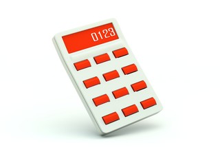 Obraz premium Calculator icon. Red series