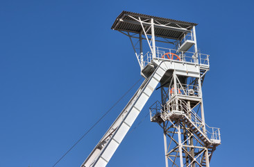 Fototapeta na wymiar White mine tower