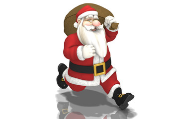 走るサンタクロース