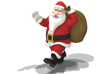 プレゼントを運ぶサンタクロース