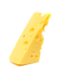 Chunk of Cheese Isolated on White Background