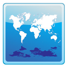world map button icon