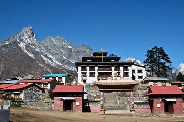 Papier Peint photo Népal Tengboche - Monastère bouddhiste tibétain à Khumbu