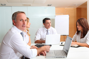 Fototapeta premium Business people meeting around table