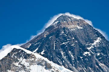 Top of the Mount Everest view from Kala Pattar, Nepal - obrazy, fototapety, plakaty