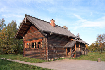 old wooden house in village