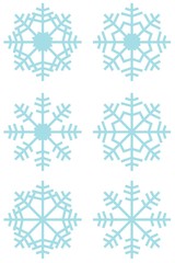 Schneeflocken auf wei&szlig;em Hintergrund