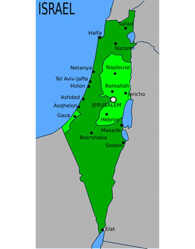 Carte des Villes Principales d'Israël