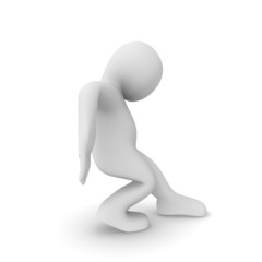 3d worker pushes cargo