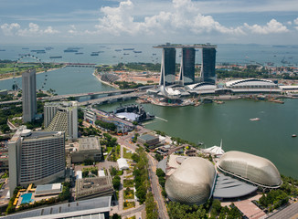 Naklejka premium Panorama of Singapore