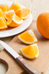 Fototapeta na wymiar cut orange
