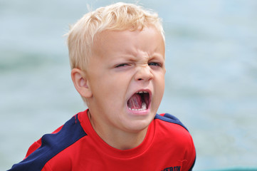 Little Boy Reacts Emotionally