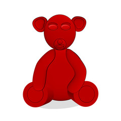 very bad tempered teddy bear