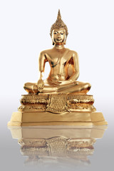 Fototapeta premium Buddha statue at temple in Bangkok, Thailand