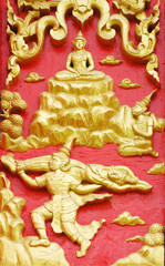 Carving on the window