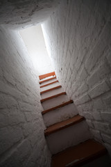 white stairway