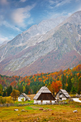 Fototapeta na wymiar Cottage in Alps