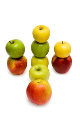Apples isolated on the white background