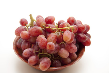 Rote Trauben in Schüssel
