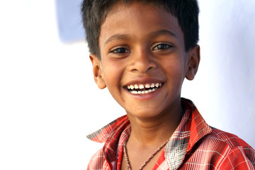 Naklejka premium Indian Happy Laughing Boy