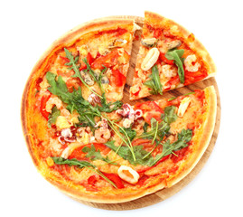 Pizza isolated on white