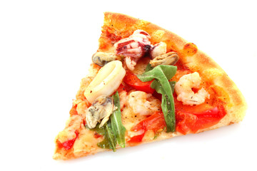 Slice of Tasty Italian pizza