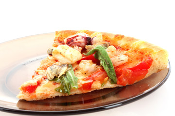 Slice of Tasty Italian pizza