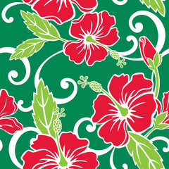 Seamless Tropical Holiday Pattern