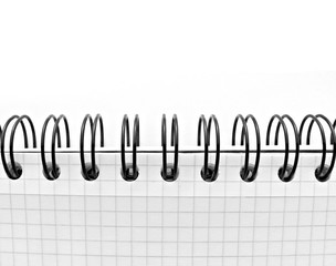 Macro of paper notebook