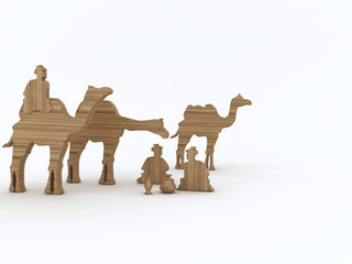 reyes magos con camellos