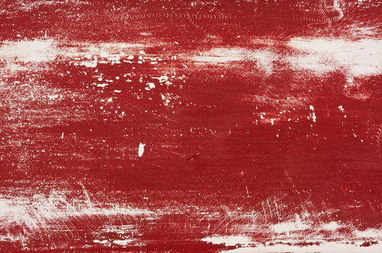 Faded Red Painted Wood