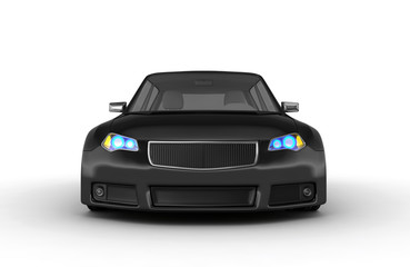 Plakat Black car 3d render