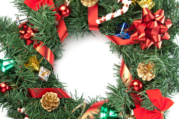 Christmas wreath with ornaments