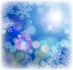 snowflakes & blue background