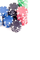 Poker Chips Background with Space for Text