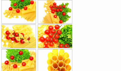 Collage of macaroni