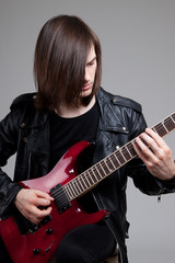 Obraz premium punk playing guitar