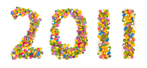2011 made of confetti
