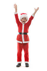 Fototapeta na wymiar Chłopiec ubrani jak Santa Claus