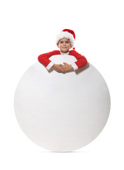 Boy holding a poster