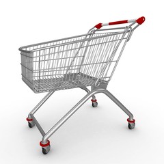 3d shopping push cart