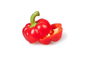 sweet pepper isolated on white background