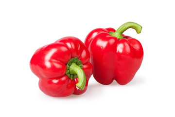 Obraz na płótnie Canvas Red peppers isolated on white